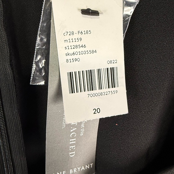 Lane Bryant Plus Size 20 Black Palazzo Jumpsuit V-Neck Wide Leg Pantsuit - Picture 5 of 6